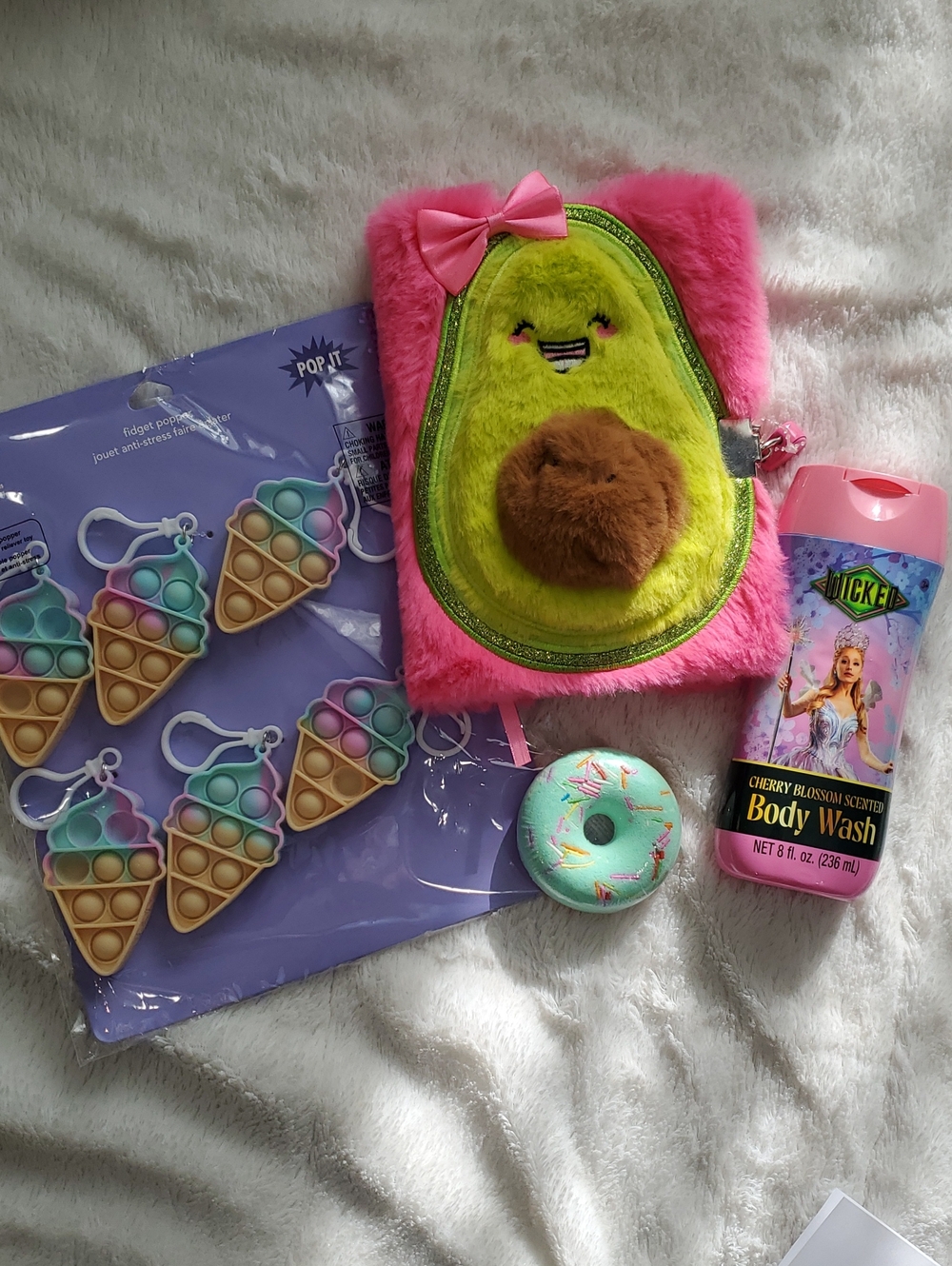 Gitl Gift Bundle Cute Pink Avocado Plush Diary with Lock - Kids Toys